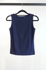 Boat Neck Tank Top - French Navy