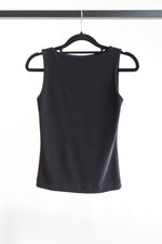 Boat Neck Tank Top - Black