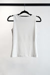 Boat Neck Tank Top - White