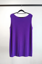 Scoop Neck Sleeveless Top - Bright Purple