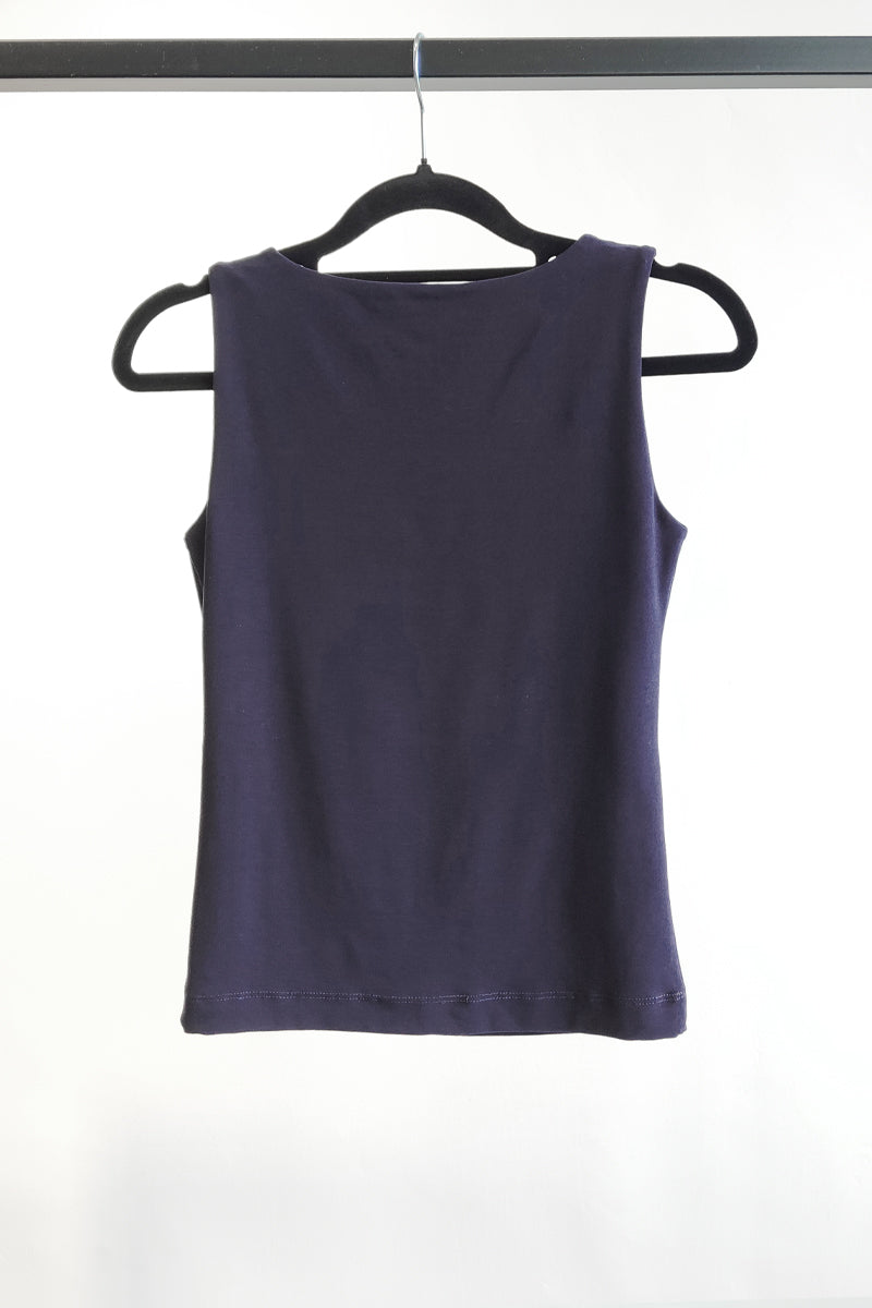 Boat Neck Tank Top - Slate