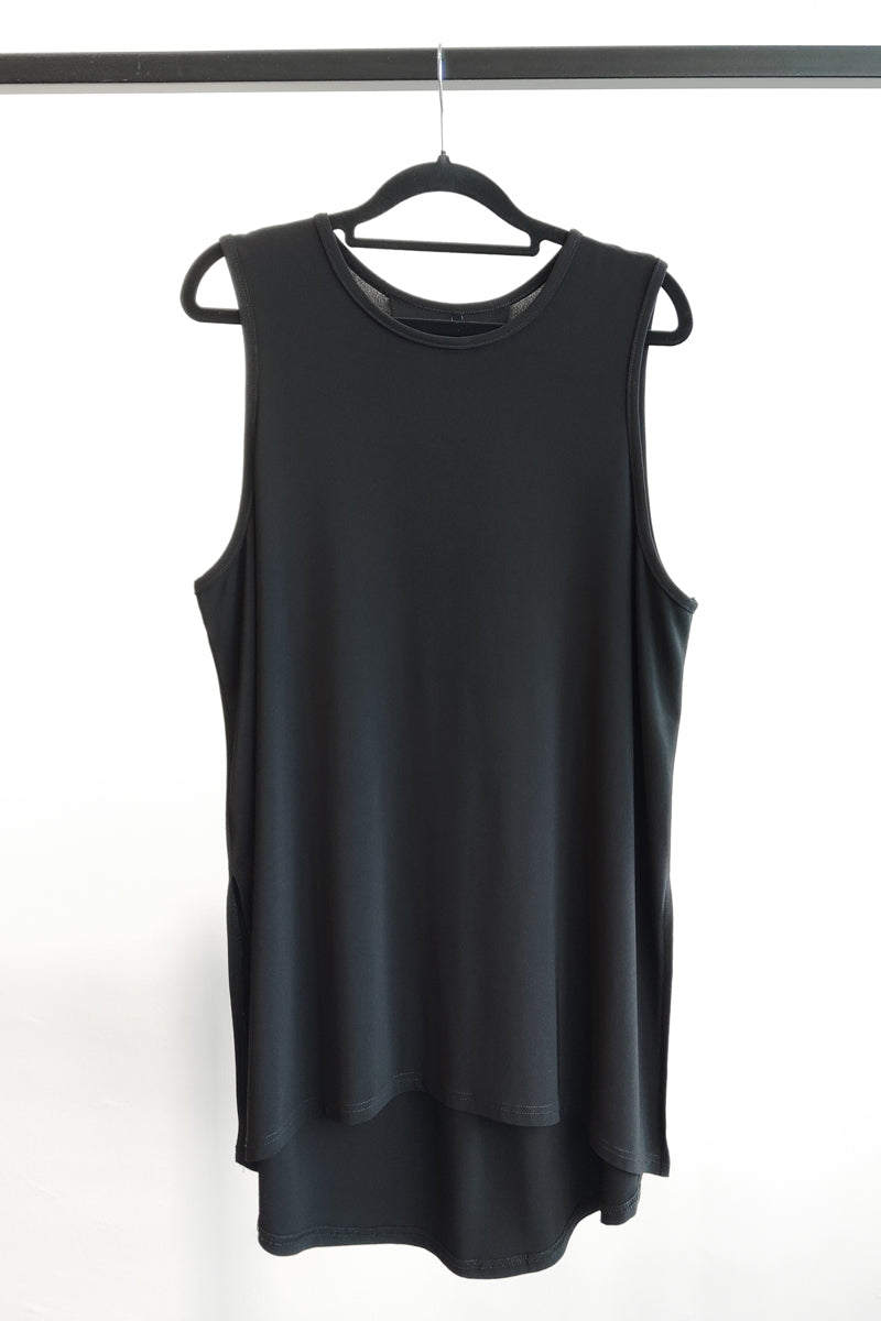 High low tank top best sale