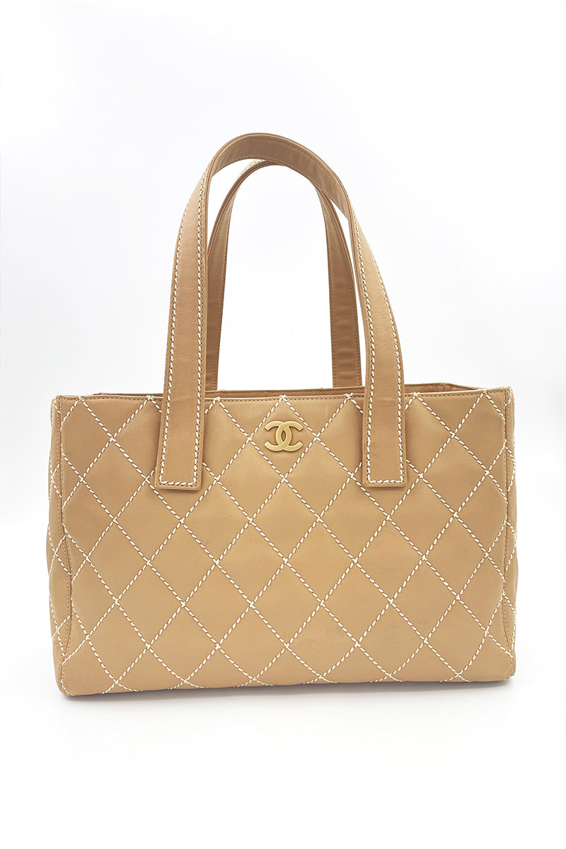 Chanel Wild Stitch Plaque Large Tote